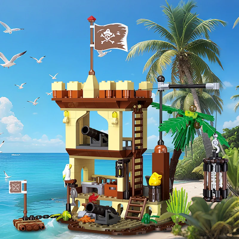 Medieval Pirate Island Building Blocks Pirate Supply Station Watchtower Skull Island Model Bricks Toys Compatible With LEGO
Medieval Pirate Island Building Blocks Pirate Supply Station Watchtower Skull Island Model Bricks Toys Compatible With LEGO