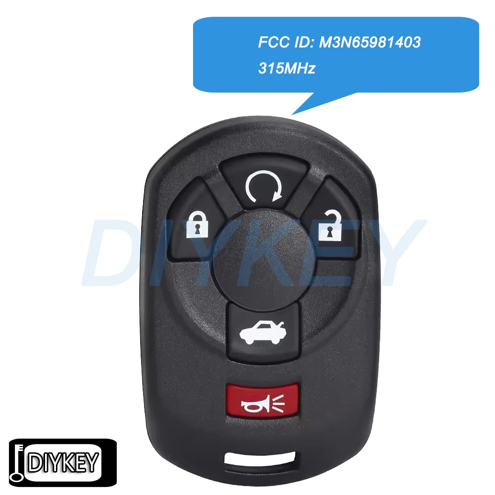 5 Buttons Smart Remote Car Key Fob 315MHz for Cadillac STS 2005 2006 2007 FCC ID: M3N65981403 P/N: 15212382
5 Buttons Smart Remote Car Key Fob 315MHz for Cadillac STS 2005 2006 2007 FCC ID: M3N65981403 P/N: 15212382