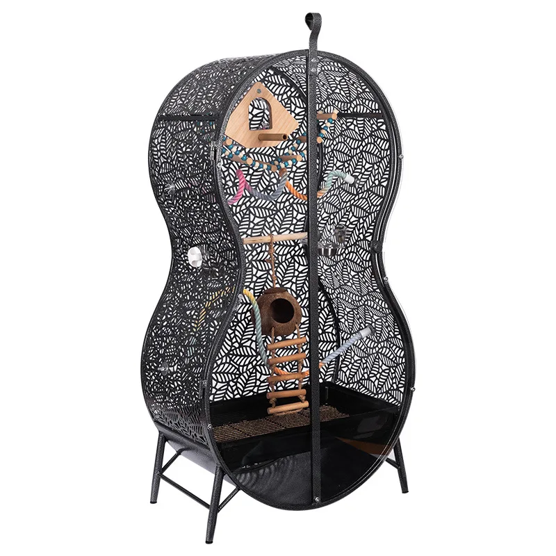 High-end wrought iron transparent cello bird villa, high-end, high-end scene bird cage full set open
High-end wrought iron transparent cello bird villa, high-end, high-end scene bird cage full set open
