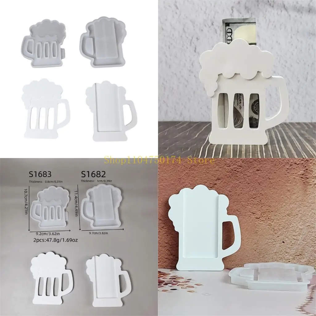 Силиконовые формы в форме пивной кружки, пивной стакан, зажим для денег, легко демонтажный держатель для денег из эпоксидной
Силиконовые формы в форме пивной кружки, пивной стакан, зажим для денег, легко демонтажный держатель для денег из эпоксидной