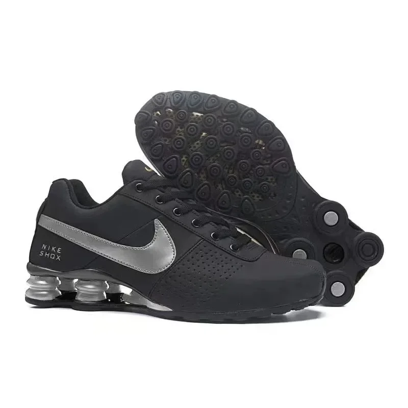Nike Shox Deliver, черные, серебристые, мужские и женские модные нескользящие удобные повседневные кроссовки унисекс с воздушными колонками
Nike Shox Deliver, черные, серебристые, мужские и женские модные нескользящие удобные повседневные кроссовки унисекс с воздушными колонками
