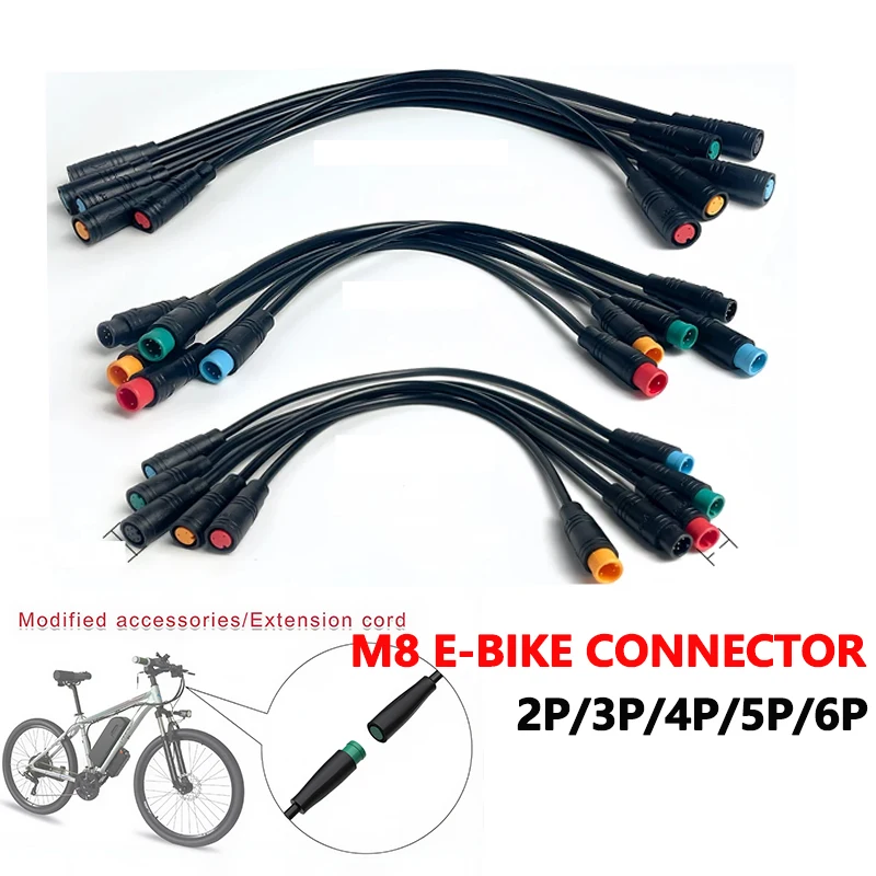E-Bike Waterproof M8 Y Splitter 1 to 2 Connector 2-8 Pin Male Female Plug for BAFANG BBS01 BBS02 BBSHD Brake Sensor
E-Bike Waterproof M8 Y Splitter 1 to 2 Connector 2-8 Pin Male Female Plug for BAFANG BBS01 BBS02 BBSHD Brake Sensor