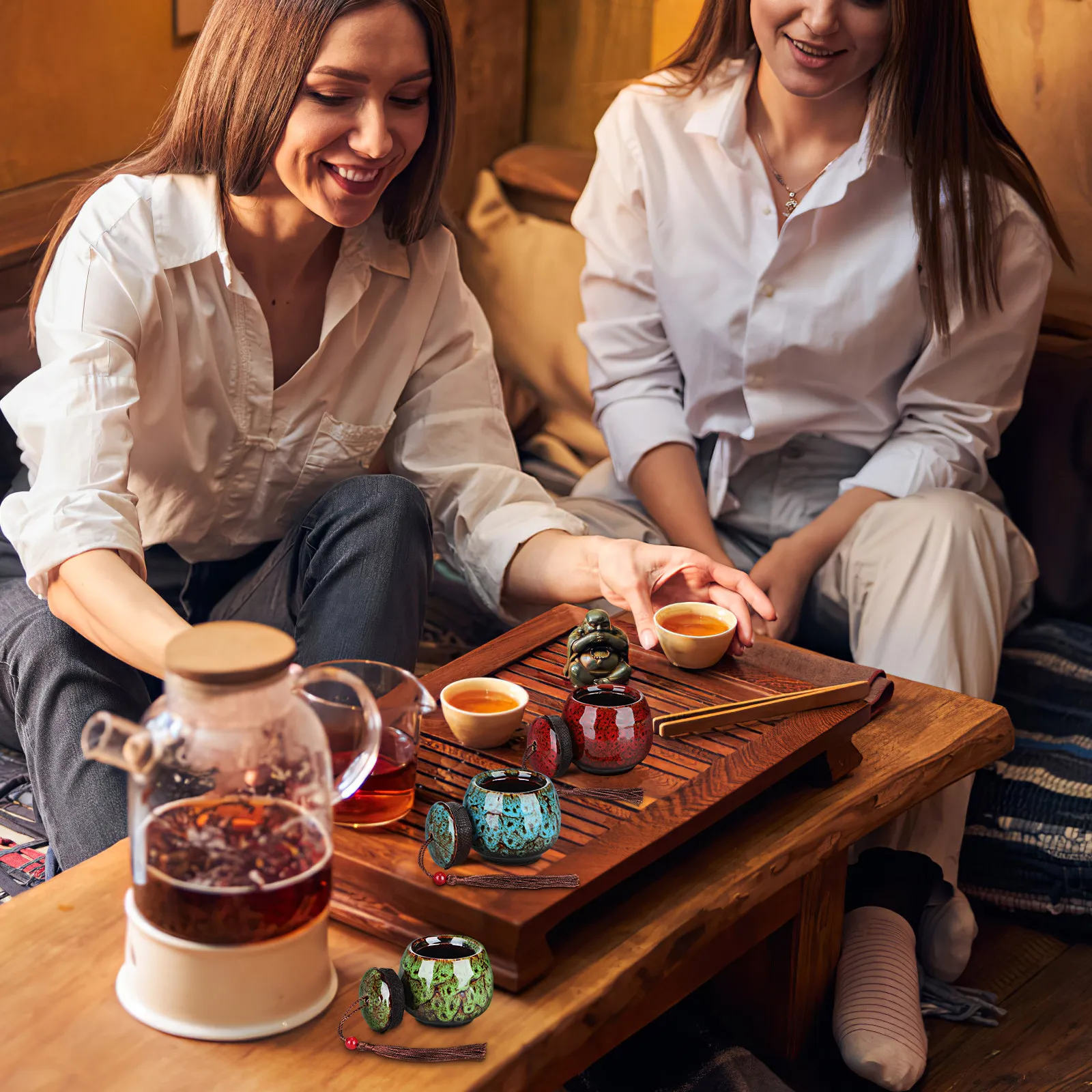 Набор из 5 керамических банок для чая, герметичные контейнеры для хранения на кухне и дома, многофункциональные емкости для пищевых продуктов, порошков, мазей, благовоний
Набор из 5 керамических банок для чая, герметичные контейнеры для хранения на кухне и дома, многофункциональные емкости для пищевых продуктов, порошков, мазей, благовоний