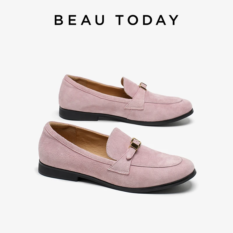 BEAU TODAY Loafers Women Suede Leather Round Toe Metal Buckle Spring Makaron Slip On Ladies Flat Shoes 26325
BEAU TODAY Loafers Women Suede Leather Round Toe Metal Buckle Spring Makaron Slip On Ladies Flat Shoes 26325
