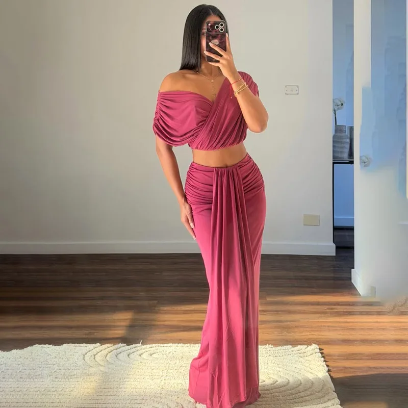 Tuularose Women's Maxi Skirt 2 Piece Set Sexy Lace-up Vest Top Pleated High Waist Skirt Set Elegant Party New Women's Dress Sets
Tuularose Women's Maxi Skirt 2 Piece Set Sexy Lace-up Vest Top Pleated High Waist Skirt Set Elegant Party New Women's Dress Sets