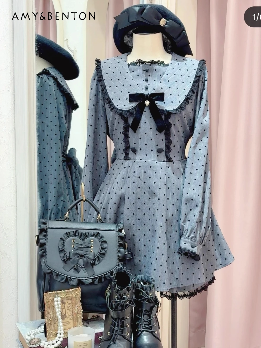 Japanese Sweet Cute Retro Style Polka Dot Flocked Long Sleeve Dress Women Kawaii Bow Navy Collar Elegant Lolita Princess Dresses
Japanese Sweet Cute Retro Style Polka Dot Flocked Long Sleeve Dress Women Kawaii Bow Navy Collar Elegant Lolita Princess Dresses