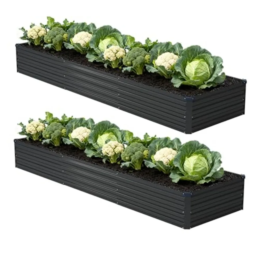 Outdoor vegetable and flower planting: galvanized steel raised garden bed, black, rust-resistant and durable
Outdoor vegetable and flower planting: galvanized steel raised garden bed, black, rust-resistant and durable