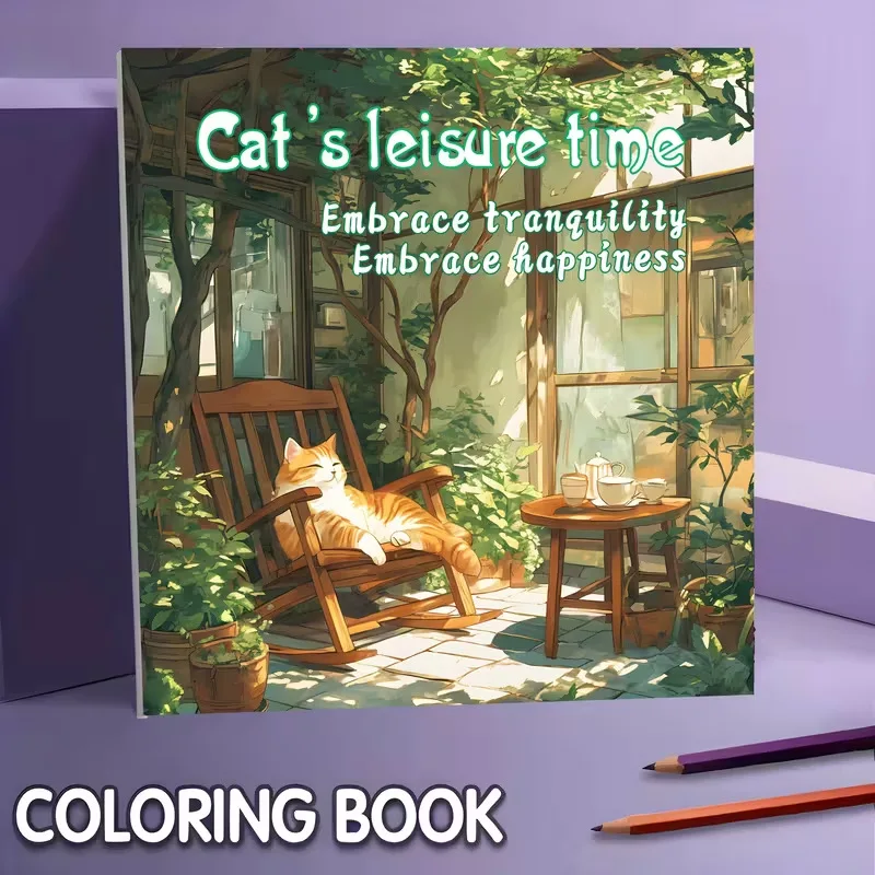 Cat's Leisure Time Adult Coloring Book 24 Pages Embrace Tranquility Happiness Scenes Relaxing Art Therapy Mindfulness Gift
Cat's Leisure Time Adult Coloring Book 24 Pages Embrace Tranquility Happiness Scenes Relaxing Art Therapy Mindfulness Gift