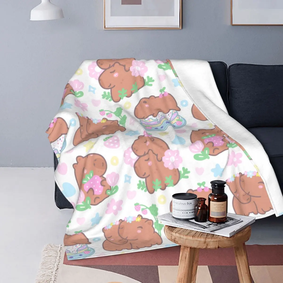 Capybara Cartoon Blanket Fleece Spring/Autumn Multi-function Soft Throw Blanket for Bed Couch Bedding Throws
Capybara Cartoon Blanket Fleece Spring/Autumn Multi-function Soft Throw Blanket for Bed Couch Bedding Throws