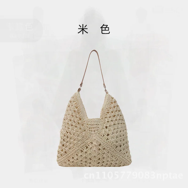 Women's Large Capacity Straw Woven Tote Bag Summer Seaside Vacation Shoulder Bag Beige Khaki Black Cotton Thread Soft Magnetic
Women's Large Capacity Straw Woven Tote Bag Summer Seaside Vacation Shoulder Bag Beige Khaki Black Cotton Thread Soft Magnetic
