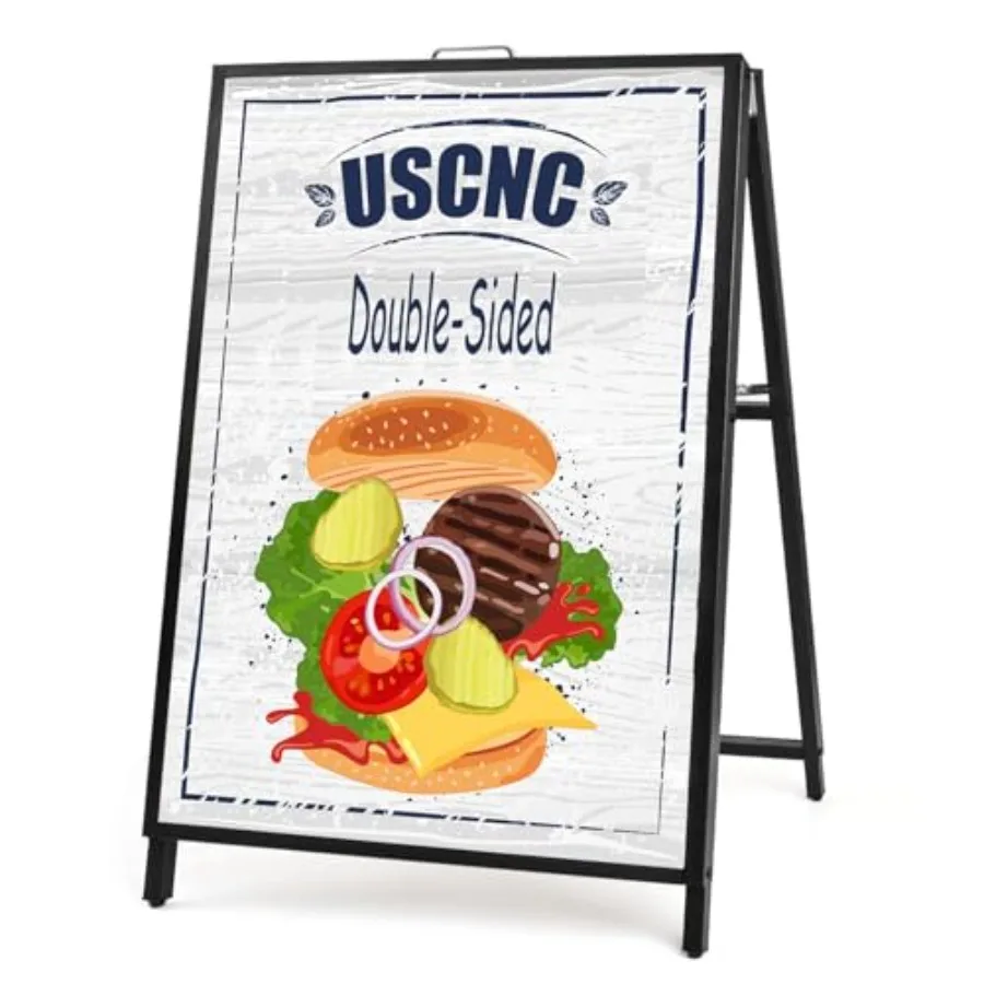 24 x 36 Inch A Frame Sign Double-Sided Folding Sandwich Board Heavy Duty Slide-in Sidewalk Signboard for Outdoor Street Adverti
24 x 36 Inch A Frame Sign Double-Sided Folding Sandwich Board Heavy Duty Slide-in Sidewalk Signboard for Outdoor Street Adverti