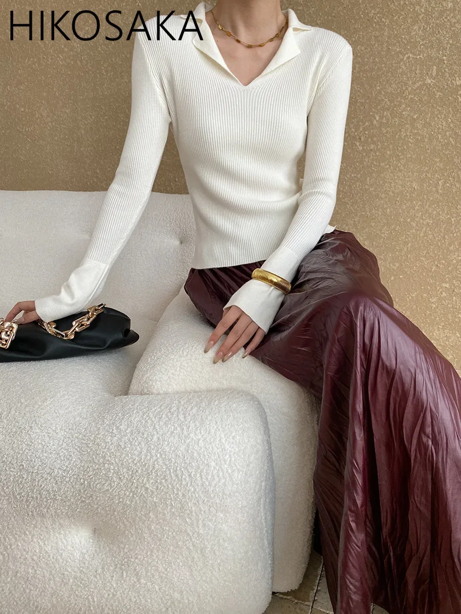 Office Lady Simple Elegant Pullovers Turn-down Collar Long Sleeve Bodycon Sweaters 2024 Autumn New Korean Chic New Jumpers
Office Lady Simple Elegant Pullovers Turn-down Collar Long Sleeve Bodycon Sweaters 2024 Autumn New Korean Chic New Jumpers