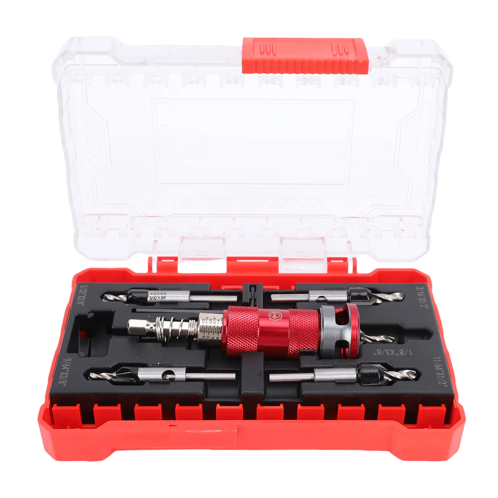 Countersink Drill Bit Set Semi Automatic Adjustable Depth Stop Drill Bit for Woodworking Hex Shank 82 Degree
Countersink Drill Bit Set Semi Automatic Adjustable Depth Stop Drill Bit for Woodworking Hex Shank 82 Degree