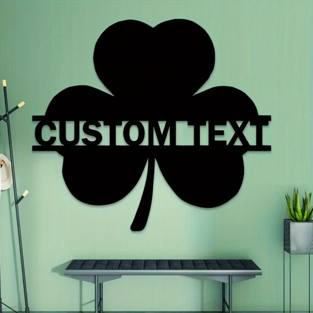 One - Piece Customizable Metal Wall Art with Clover Pattern Surname - Personalized Ideal St Patrick's Day Decor for Door Garden
One - Piece Customizable Metal Wall Art with Clover Pattern Surname - Personalized Ideal St Patrick's Day Decor for Door Garden