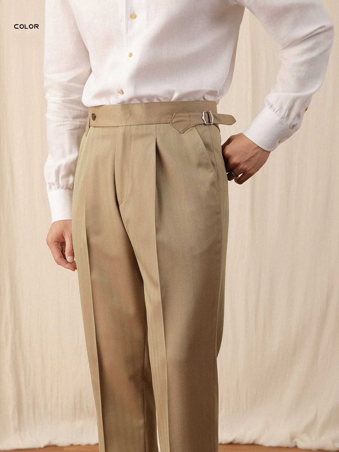 Мужские повседневные брюки с высокой талией, прямого кроя, осенние, с пуговицами, не требующие глажки, с одной складкой, универсальные, струящиеся, длинные
Мужские повседневные брюки с высокой талией, прямого кроя, осенние, с пуговицами, не требующие глажки, с одной складкой, универсальные, струящиеся, длинные