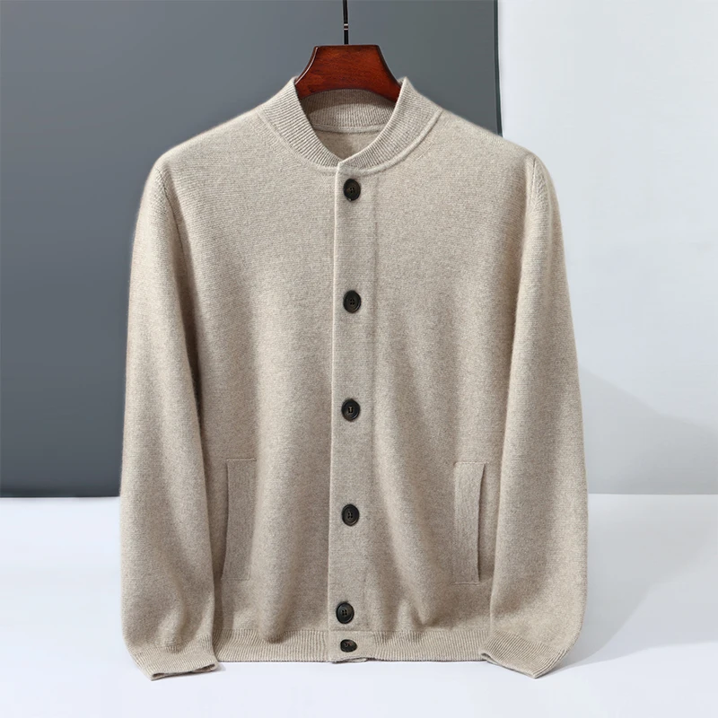 DjzDsm Autumn Winter New Thick 100% Goat Cashmere Sweater Men's Mock Neck Knit Cardigan Business Casual Warm Shirt Menswear 
DjzDsm Autumn Winter New Thick 100% Goat Cashmere Sweater Men's Mock Neck Knit Cardigan Business Casual Warm Shirt Menswear