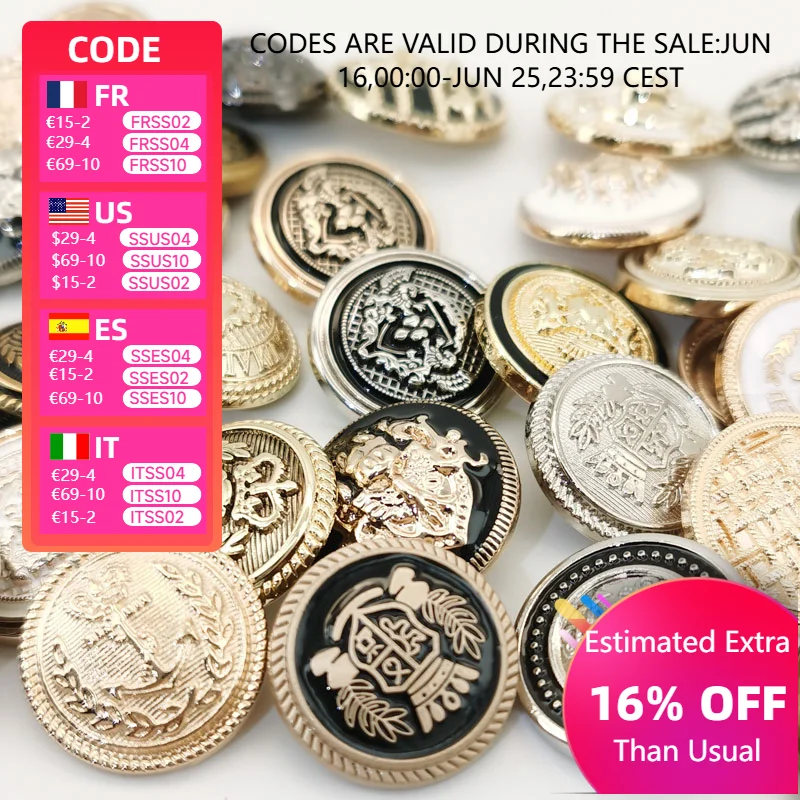 10pcs Luxury Sewing Buttons Hand-stitched Coat Sewing Accessories Decorative Wholesale Sewing Buttons DIY Craft Supplies New
10pcs Luxury Sewing Buttons Hand-stitched Coat Sewing Accessories Decorative Wholesale Sewing Buttons DIY Craft Supplies New