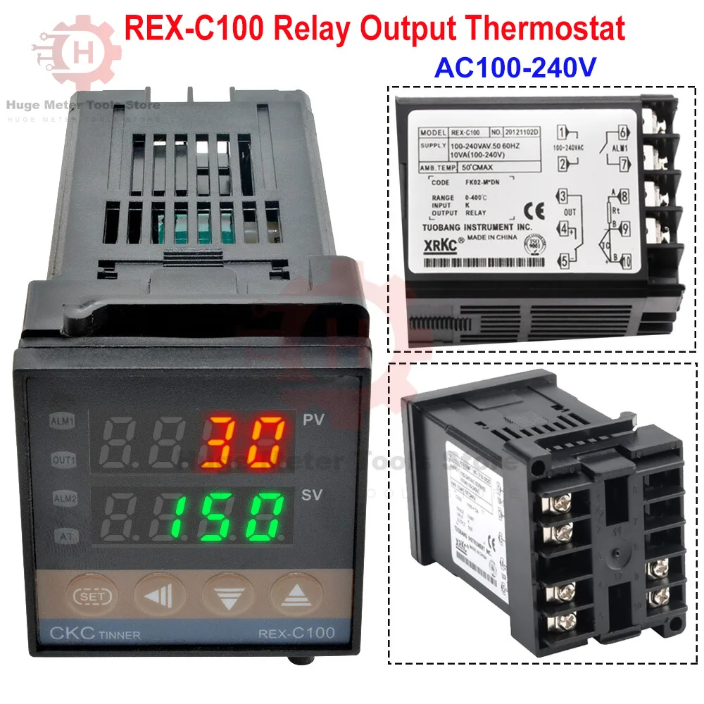 REX-C100 Digital PID Temperature Controller REX C100 Thermostat SSR Relay Output 220V for Incubator Egg Thermoregulator Switch
REX-C100 Digital PID Temperature Controller REX C100 Thermostat SSR Relay Output 220V for Incubator Egg Thermoregulator Switch