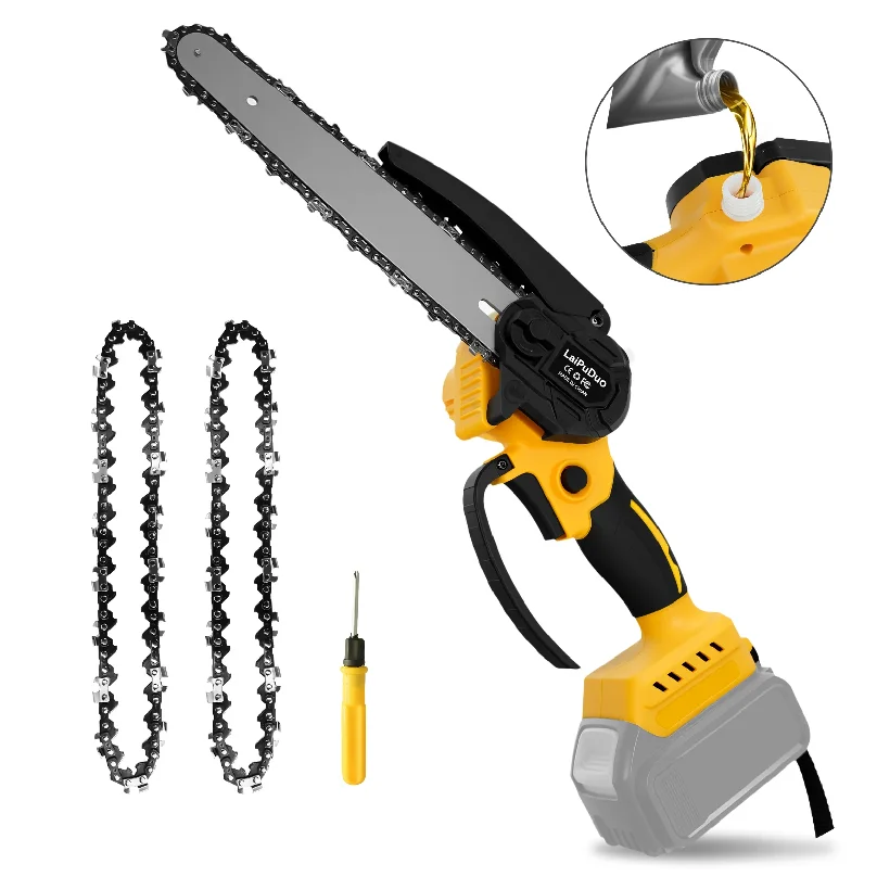 Brushless Mini Chainsaw 8 Inch Cordless Electric Chain Saw Handheld Tree Trimmer Garden Power Tool for 20V Battery
Brushless Mini Chainsaw 8 Inch Cordless Electric Chain Saw Handheld Tree Trimmer Garden Power Tool for 20V Battery