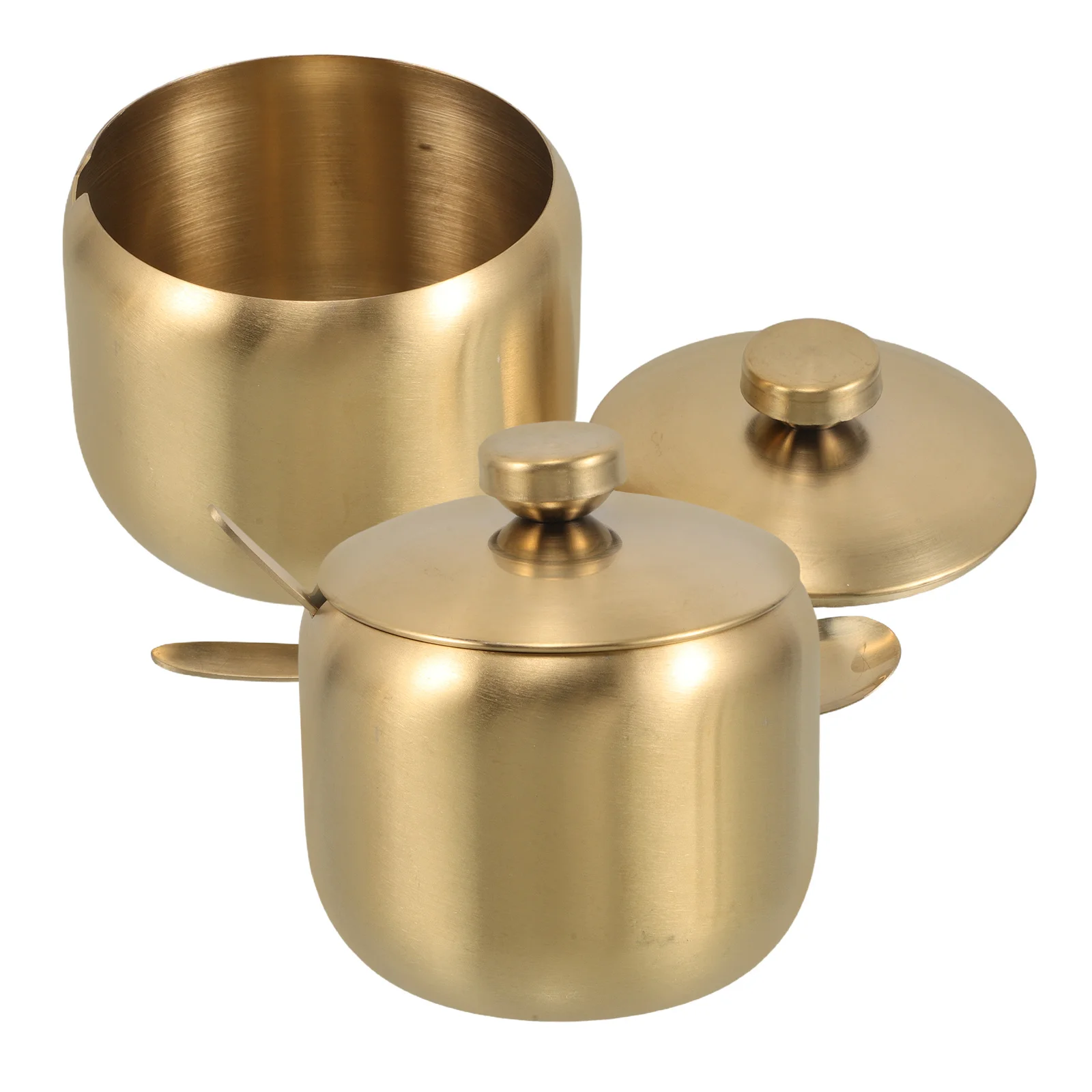 2Pcs Stainless Steel Condiment Jars Lids Versatile Round Sugar Salt Spice Containers Kitchen Counter Storage Set
2Pcs Stainless Steel Condiment Jars Lids Versatile Round Sugar Salt Spice Containers Kitchen Counter Storage Set