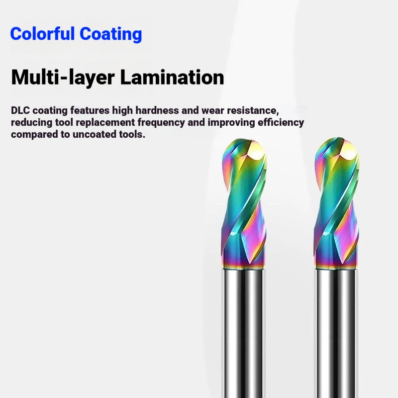 2 Flute Ball Nose End Mill 55HRC Tungsten Carbide CNC Router Bit Extended Special For Milling Aluminum Copper Tool R0.5 to R8
2 Flute Ball Nose End Mill 55HRC Tungsten Carbide CNC Router Bit Extended Special For Milling Aluminum Copper Tool R0.5 to R8