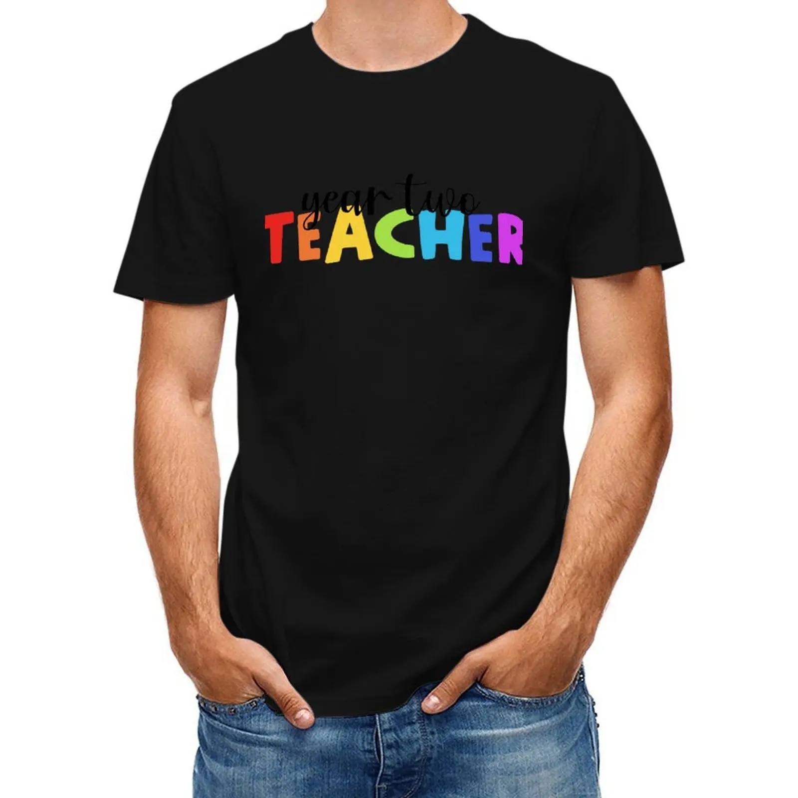 Year 2 Teacher Rainbow T-Shirt street wear korean fashion Personalized t-shirt plus size clothes mens t shirt graphic
Year 2 Teacher Rainbow T-Shirt street wear korean fashion Personalized t-shirt plus size clothes mens t shirt graphic