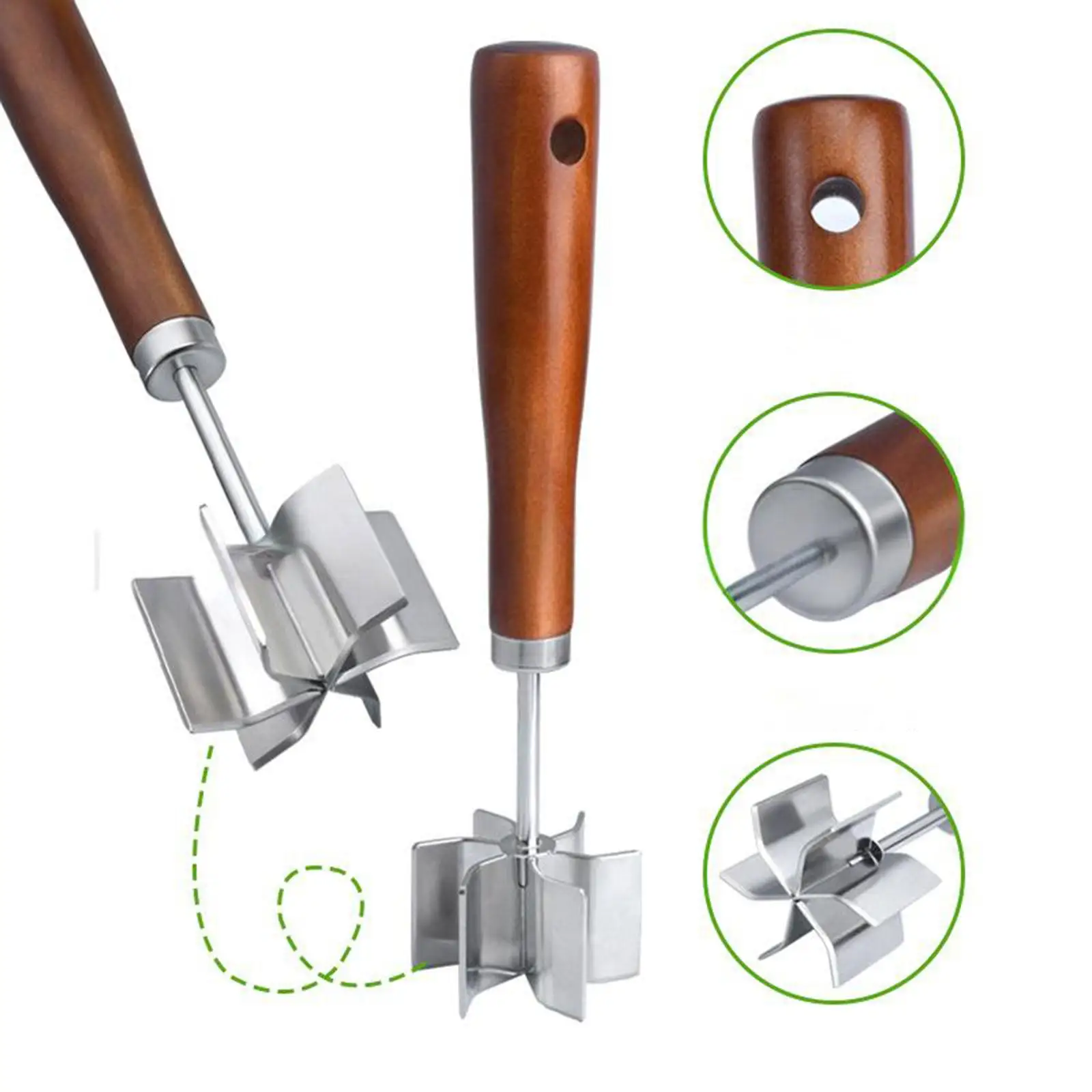 Meat Chopper Stainless Steel Premium Kitchen Tool Easy to Use with 6 Blades Ergonomic Handle Versatile Potato Masher Meat Masher
Meat Chopper Stainless Steel Premium Kitchen Tool Easy to Use with 6 Blades Ergonomic Handle Versatile Potato Masher Meat Masher