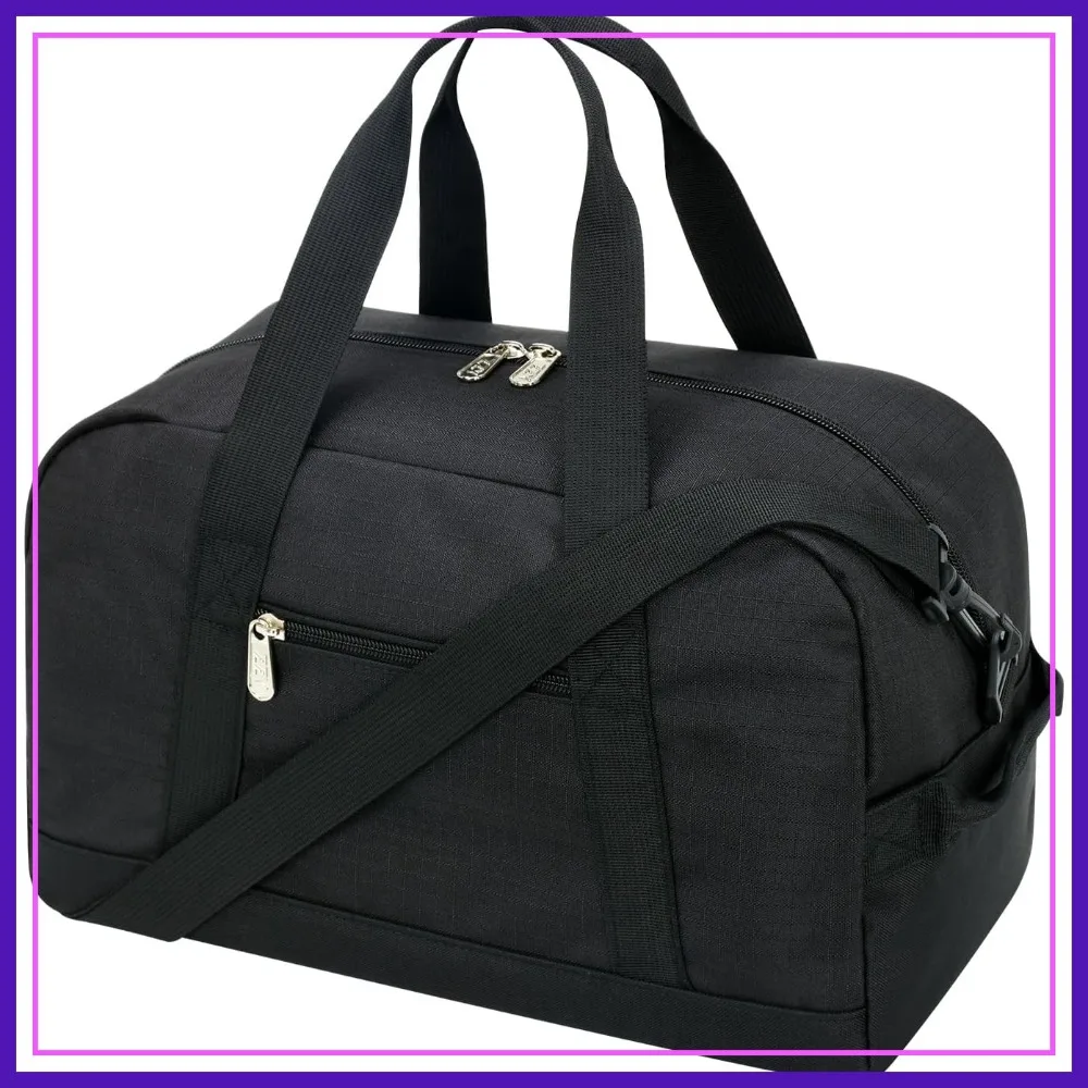 Small Gym Bag 14 inch Lightweight Carry On Mini Duffel for Travel Sport - Black
Small Gym Bag 14 inch Lightweight Carry On Mini Duffel for Travel Sport - Black