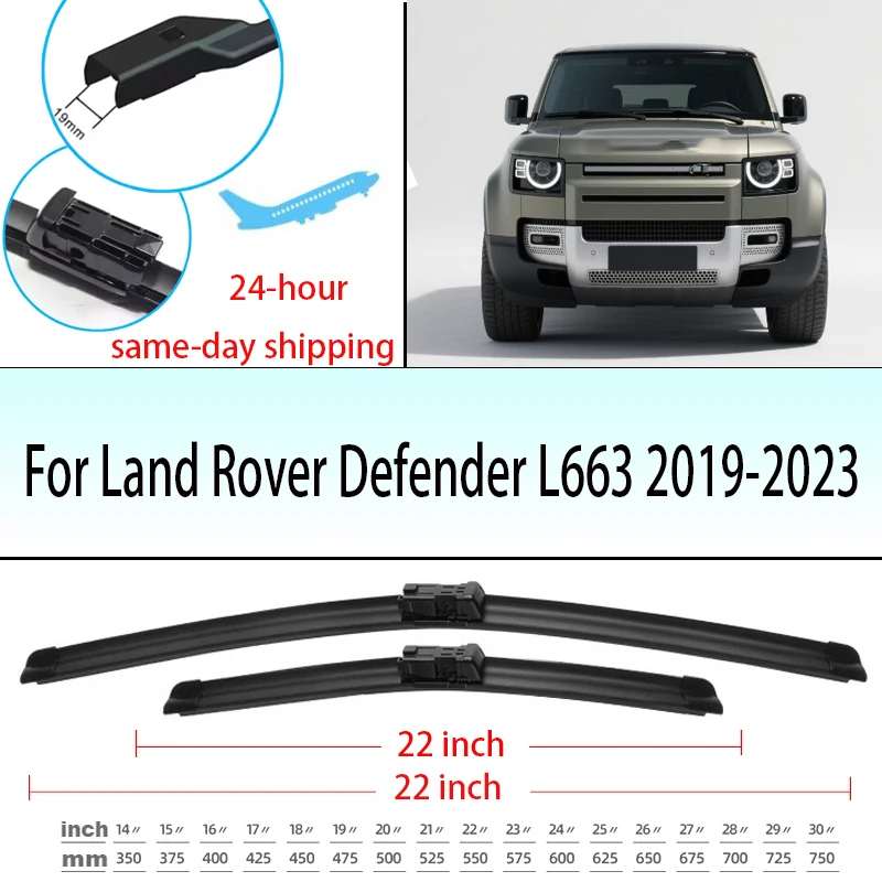 For Land Rover Defender L663 2019-2023 2020 2021 2022 Wiper Front Wiper Blades Windshield Windscreen Window Brush 22"+22"
For Land Rover Defender L663 2019-2023 2020 2021 2022 Wiper Front Wiper Blades Windshield Windscreen Window Brush 22"+22"