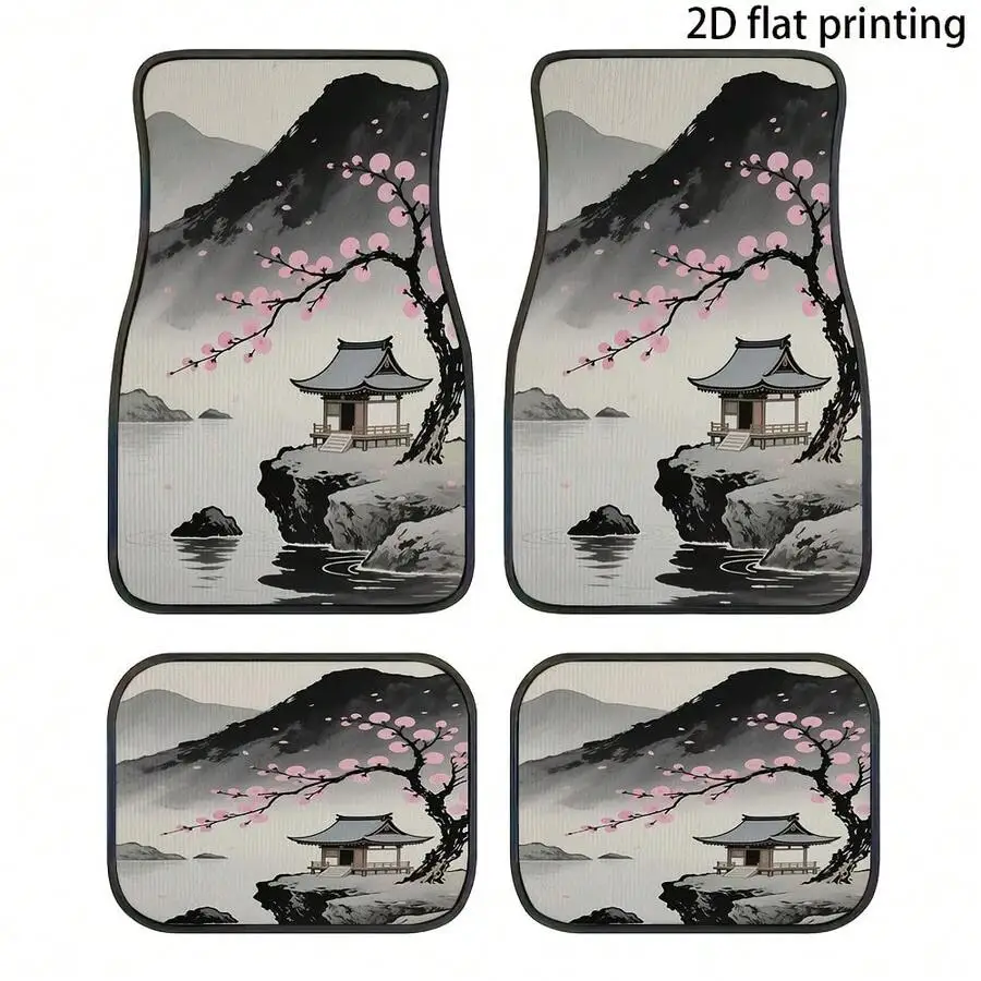 4pcs Car Floor Mats Japanese Pavilion Cherry Blossom Ink Painting Universal All-Season Washable Wear-Resistant
4pcs Car Floor Mats Japanese Pavilion Cherry Blossom Ink Painting Universal All-Season Washable Wear-Resistant