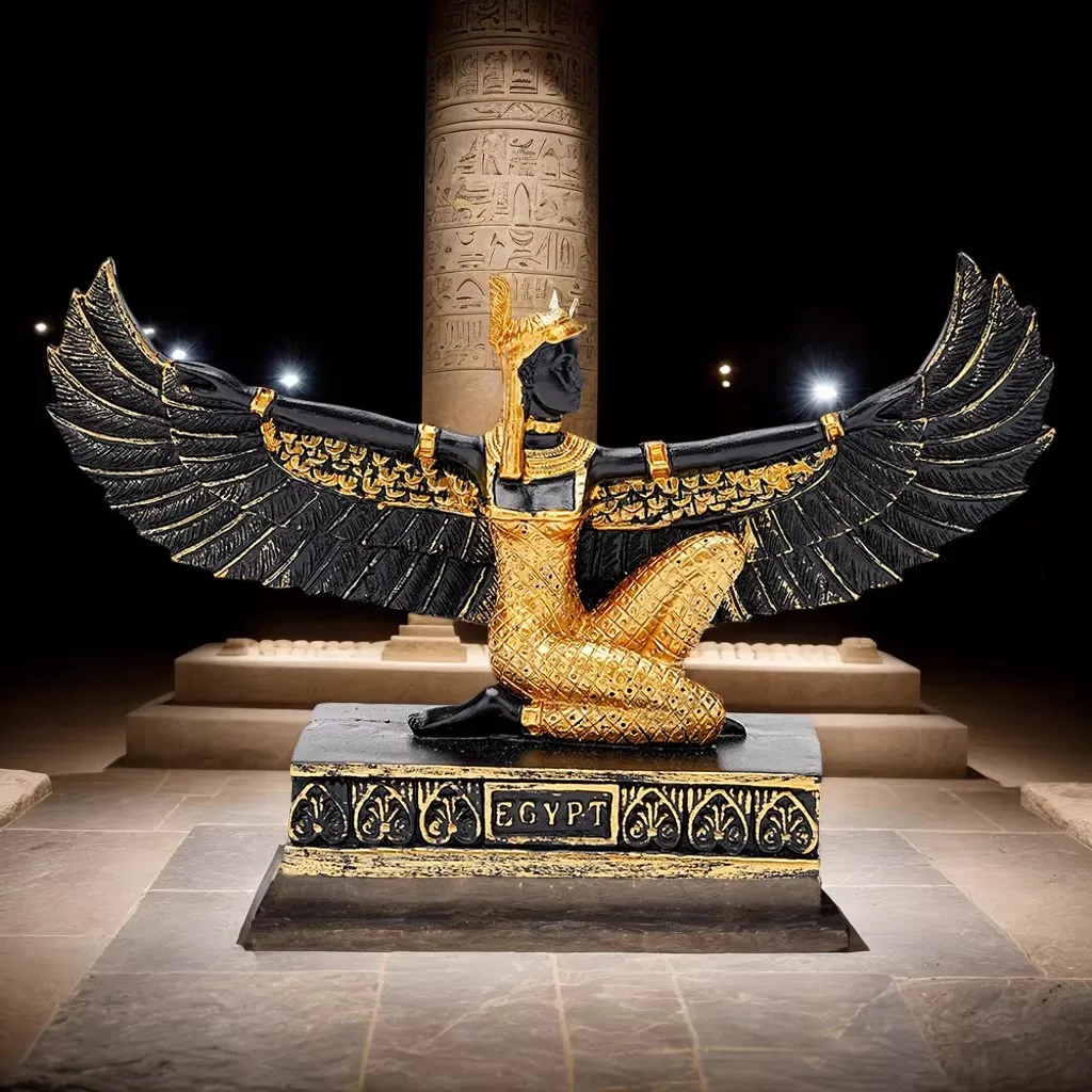 Ancient Egypt Goddess Isis Resin Figurine With Wings Handicraft Travel Souvenir Horus Mother Of Pharaoh Decoration
Ancient Egypt Goddess Isis Resin Figurine With Wings Handicraft Travel Souvenir Horus Mother Of Pharaoh Decoration
