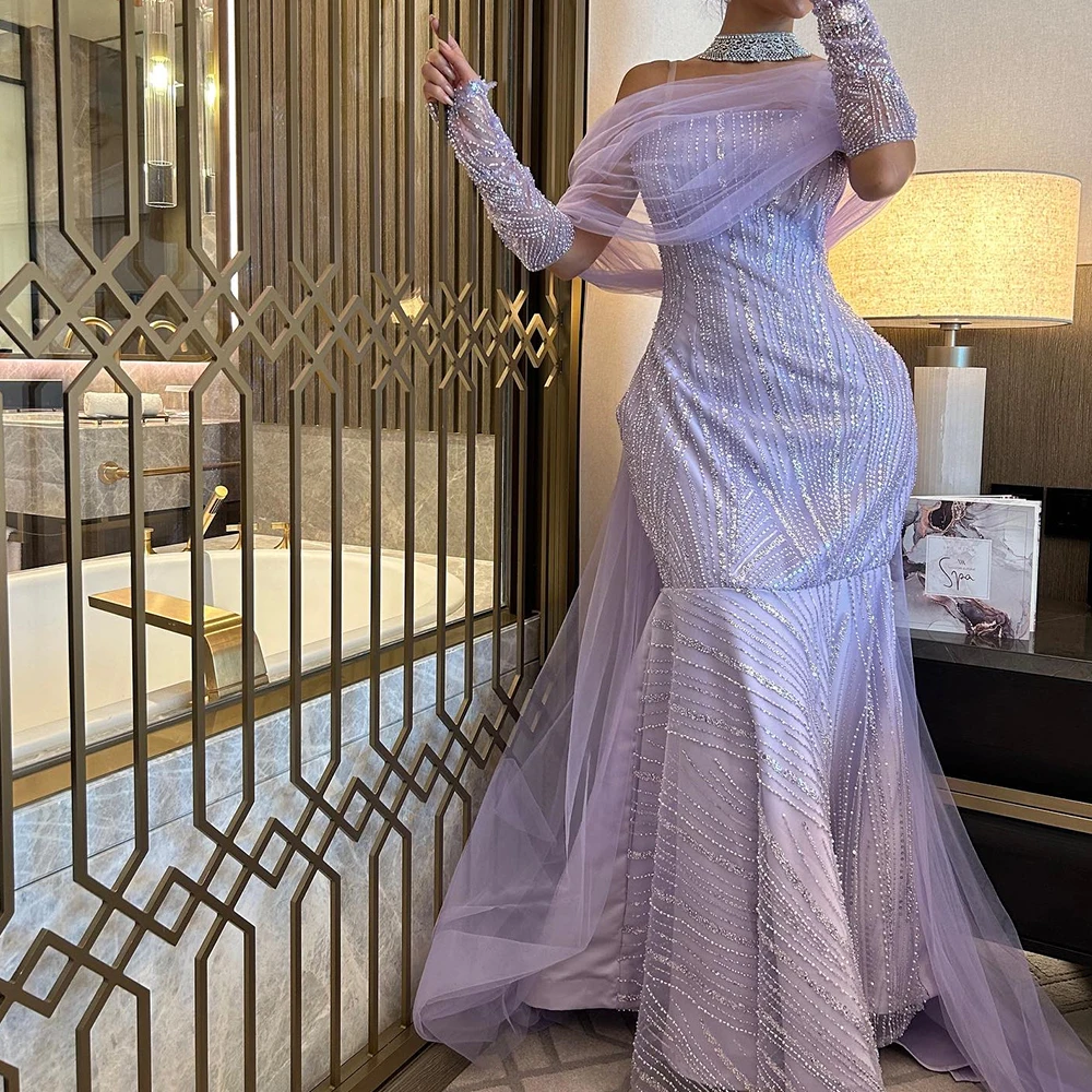 Customized Luxury Organza Mermaid Spaghetti Straps Crystal Sequined Evening Dress Temperament Floor Lengthvestidos para mujer
Customized Luxury Organza Mermaid Spaghetti Straps Crystal Sequined Evening Dress Temperament Floor Lengthvestidos para mujer