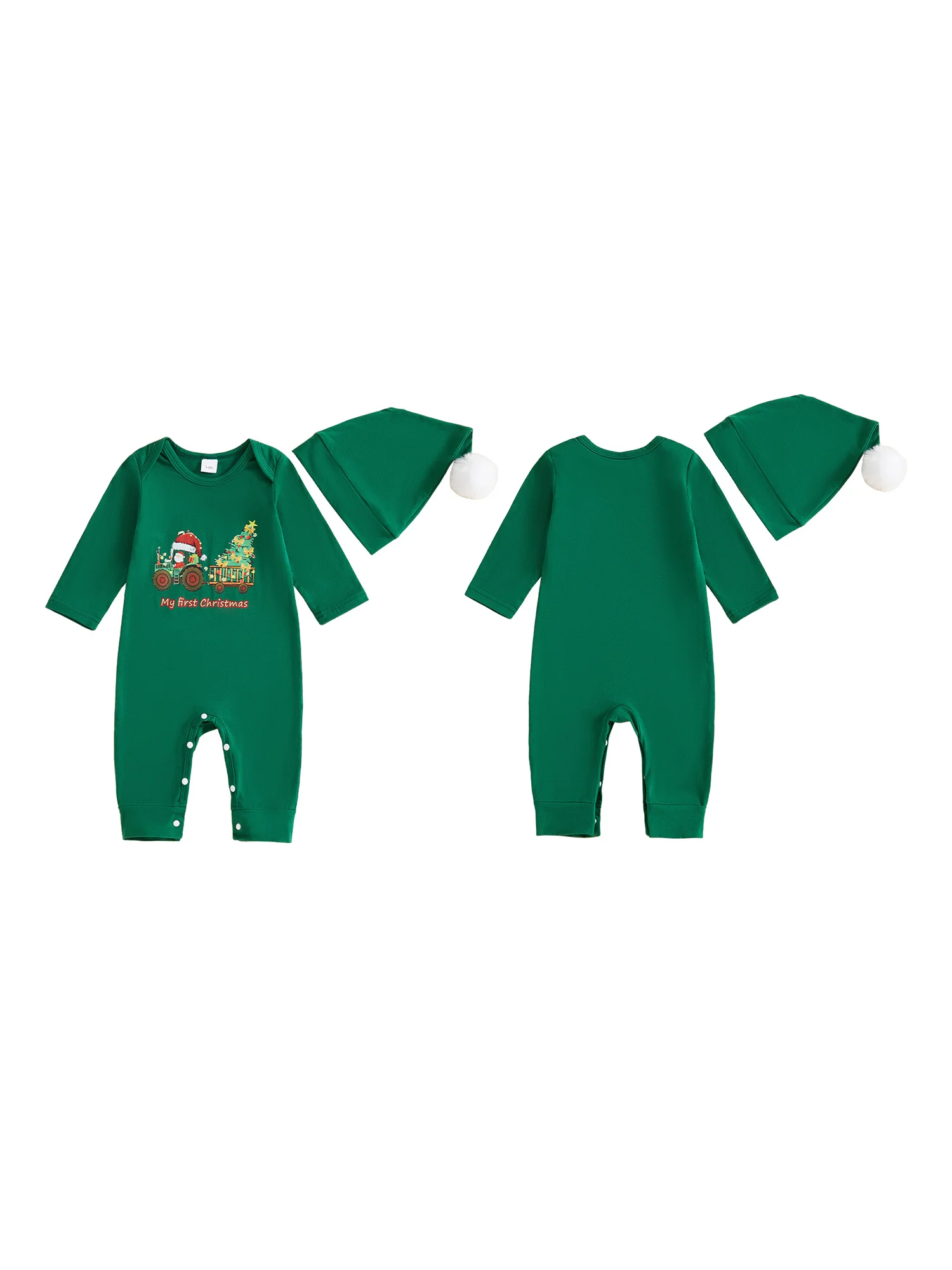 Christmas Toddler Romper with Reindeer Print and Matching Hat - Festive Long Sleeve Jumpsuit for Baby Boy or Girl
Christmas Toddler Romper with Reindeer Print and Matching Hat - Festive Long Sleeve Jumpsuit for Baby Boy or Girl