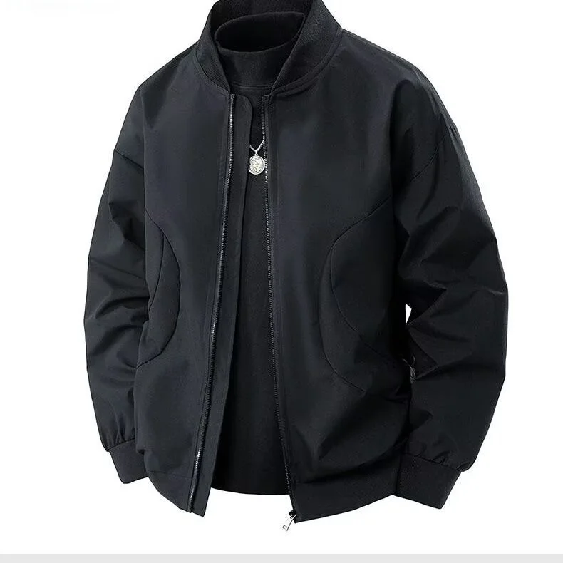 Casual Sle Men's Baseball Collar Jaet Faionable Outerwear Autumn Season Long Sve Loose Fit Polyester Fiber
Casual Sle Men's Baseball Collar Jaet Faionable Outerwear Autumn Season Long Sve Loose Fit Polyester Fiber