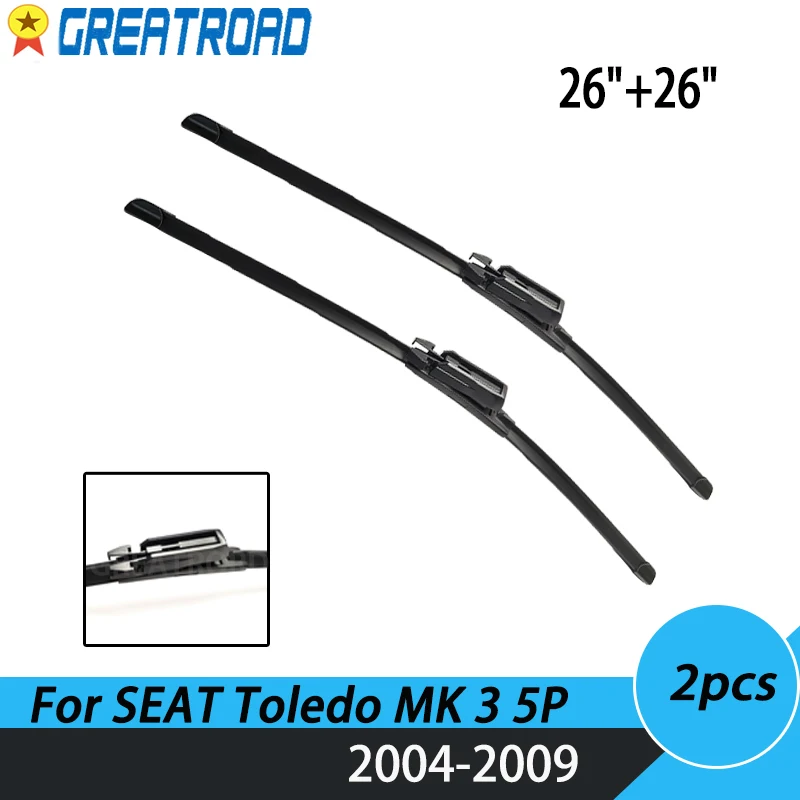 Щетки стеклоочистителя LHD и RHD для SEAT Toledo MK 3 5P 2004-2009, лобовое стекло, переднее стекло 26 дюймов + 26 дюймов
Щетки стеклоочистителя LHD и RHD для SEAT Toledo MK 3 5P 2004-2009, лобовое стекло, переднее стекло 26 дюймов + 26 дюймов