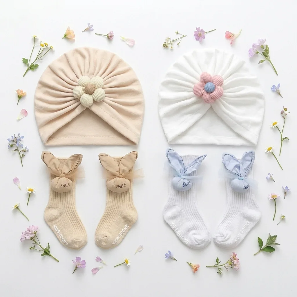 Baby Turban Hat with Bunny Ear Socks Set Soft Skin-friendly Cotton Outfit For Newborn Girls Daily Wear Photo Props
Baby Turban Hat with Bunny Ear Socks Set Soft Skin-friendly Cotton Outfit For Newborn Girls Daily Wear Photo Props