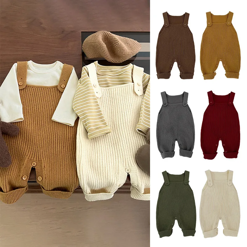 New Autumn Newborn Boys Strappy Pant Infant Baby Boys Ribbed Knitted Overalls Solid Sleeveless Casual Toddler Kids Boys Onesies
New Autumn Newborn Boys Strappy Pant Infant Baby Boys Ribbed Knitted Overalls Solid Sleeveless Casual Toddler Kids Boys Onesies