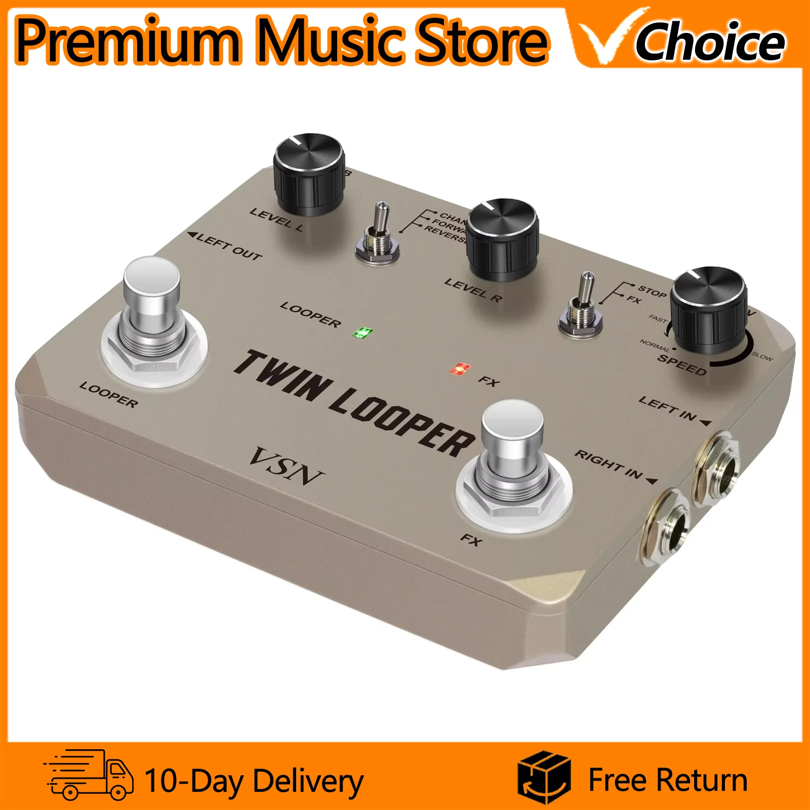 ROWIN LTL-02 Twin Looper Guitar Effect Pedal Loop Station 11 Types of Play with 10 Minutes of Recording Time True Bypass
ROWIN LTL-02 Twin Looper Guitar Effect Pedal Loop Station 11 Types of Play with 10 Minutes of Recording Time True Bypass