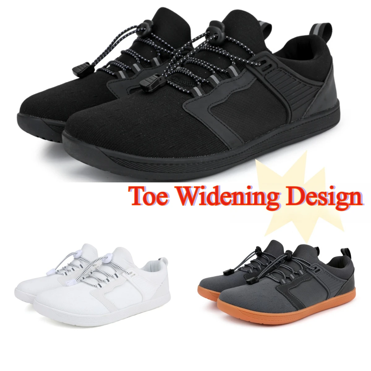 2025 New Wide-Toe Breathable Sports Shoes for Couples Soft Sole Flat Sneakers Gym Running Casual Wear Unisex Athletic Footwear
2025 New Wide-Toe Breathable Sports Shoes for Couples Soft Sole Flat Sneakers Gym Running Casual Wear Unisex Athletic Footwear