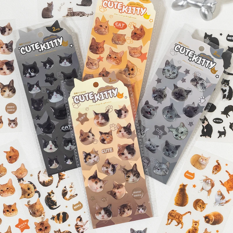 8pcs Cute Cat Cat Head PET Drip Stickers Handbook Material Stickers DIY Scrapbook Picture Book Diary Notebook Tablet Phone Case
8pcs Cute Cat Cat Head PET Drip Stickers Handbook Material Stickers DIY Scrapbook Picture Book Diary Notebook Tablet Phone Case