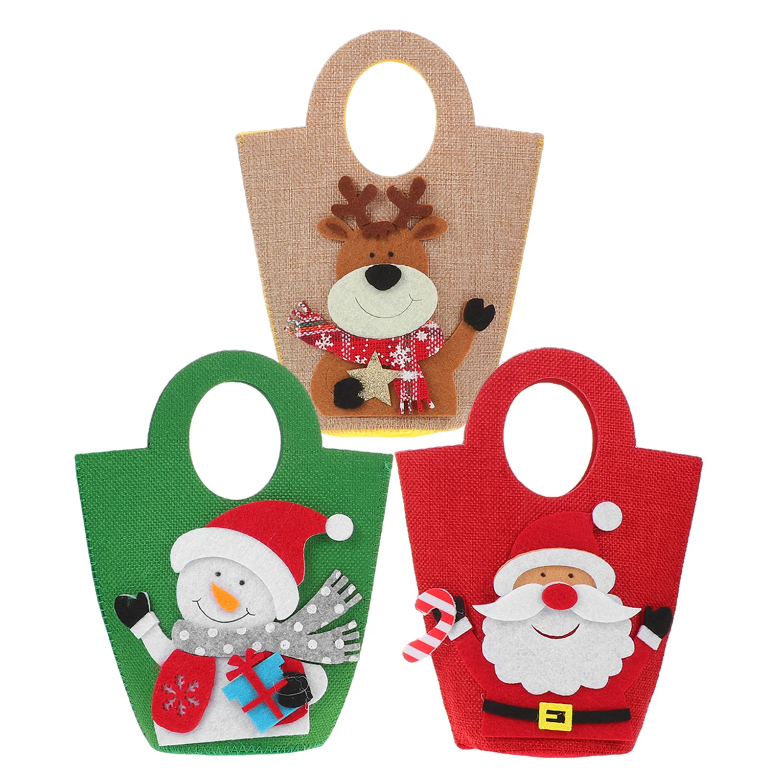 3Pcs Christmas Tote Bags Reusable Cartoon Treat Bags Santa Snowman Design Handy Handles for Holiday Party Favors Gifts
3Pcs Christmas Tote Bags Reusable Cartoon Treat Bags Santa Snowman Design Handy Handles for Holiday Party Favors Gifts