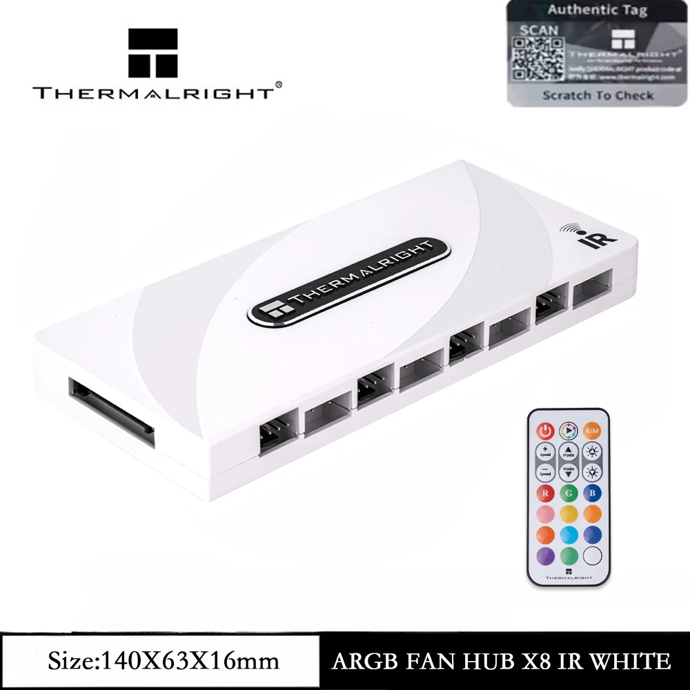 Thermalright TL- ARGB AND FAN HUB X8 IR ШИМ-концентратор X8 для вентиляторов, беспроводной пульт дистанционного управления, поддержка 4-контактного ШИМ-контроллера + 3-контактного + 5 В ARGB, 140x64x16 мм
Thermalright TL- ARGB AND FAN HUB X8 IR ШИМ-концентратор X8 для вентиляторов, беспроводной пульт дистанционного управления, поддержка 4-контактного ШИМ-контроллера + 3-контактного + 5 В ARGB, 140x64x16 мм