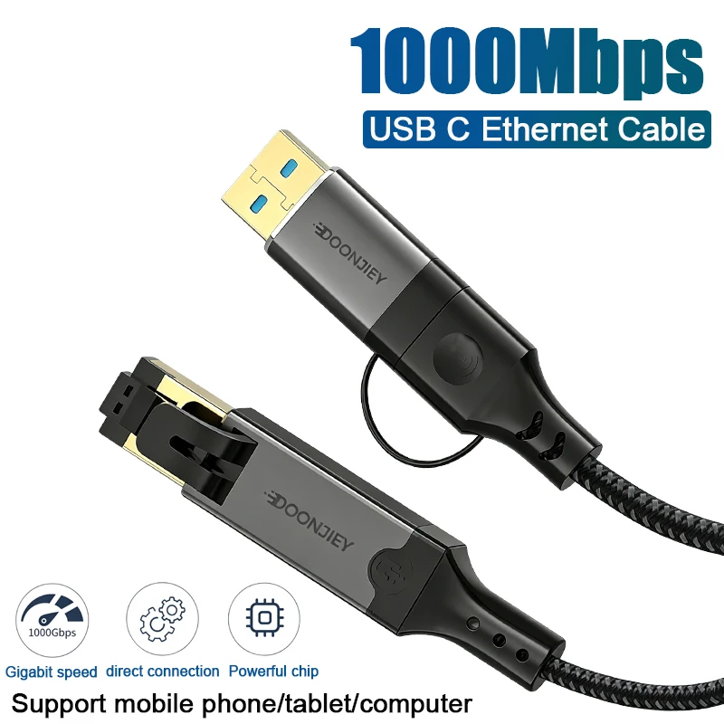 USB Type-C to RJ45 Ethernet Adapter 1000Mbps Gigabit LAN Network Converter Support OTG Conversion for Laptop PC Mobile Phone
USB Type-C to RJ45 Ethernet Adapter 1000Mbps Gigabit LAN Network Converter Support OTG Conversion for Laptop PC Mobile Phone