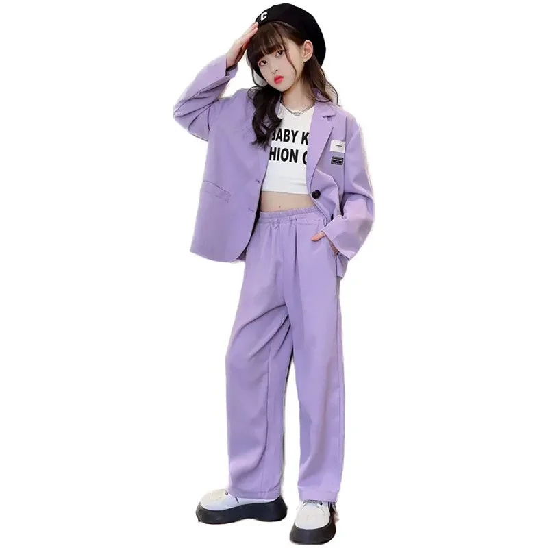 Spring Autumn Kids Girls New Suit Blazer Jacket + Pants Fashion Clothing Sets Children 2 Pieces Clothes Outfits 5-14 Years Old
Spring Autumn Kids Girls New Suit Blazer Jacket + Pants Fashion Clothing Sets Children 2 Pieces Clothes Outfits 5-14 Years Old