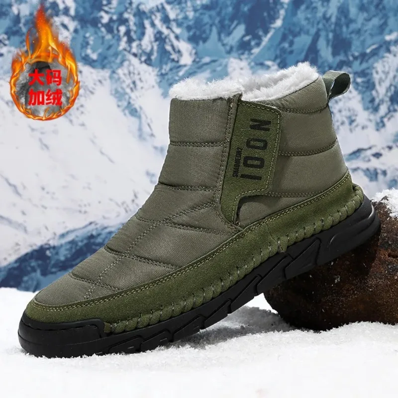 Уличная модная брендовая мужская боковая молния, удобная хлопковая обувь на толстой подошве, зимняя новинка, плюшевые теплые противоскользящие зимние ботинки
Уличная модная брендовая мужская боковая молния, удобная хлопковая обувь на толстой подошве, зимняя новинка, плюшевые теплые противоскользящие зимние ботинки