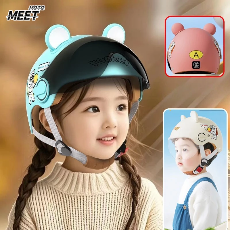 Children Motorcycle Helmets Cartoon Electric Car Bike Open Face Woman Cute Helmet Four Seasons for Kids Boy Girl Capacete
Children Motorcycle Helmets Cartoon Electric Car Bike Open Face Woman Cute Helmet Four Seasons for Kids Boy Girl Capacete