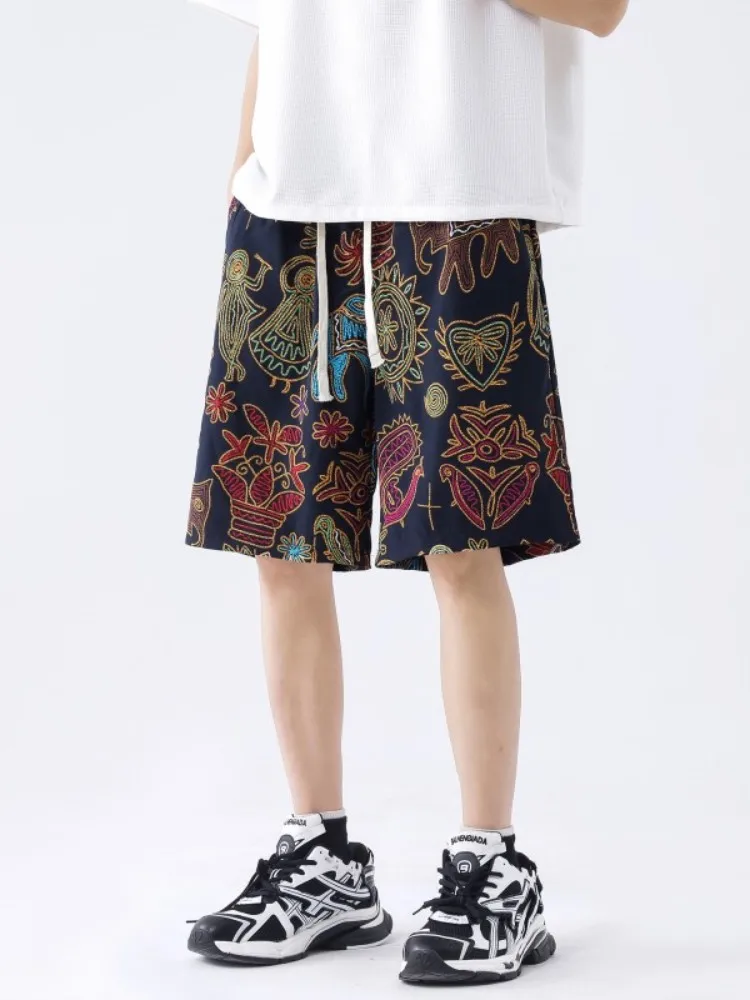 Мужские шорты из ледяного шелка, летние, тонкие, пляжные, повседневные, свободного кроя, с цветочным узором, средней посадки, молодежные, модные, дышащие
Мужские шорты из ледяного шелка, летние, тонкие, пляжные, повседневные, свободного кроя, с цветочным узором, средней посадки, молодежные, модные, дышащие