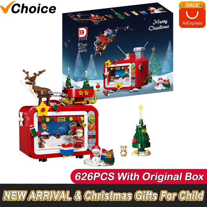 Рождественская елка, модель телевизора, строительные блоки MOC, Рождественский снежный человек, Санта-Клаус, сани, сборка, украшения, кирпичи, игрушки для детей, праздничный подарок
Рождественская елка, модель телевизора, строительные блоки MOC, Рождественский снежный человек, Санта-Клаус, сани, сборка, украшения, кирпичи, игрушки для детей, праздничный подарок