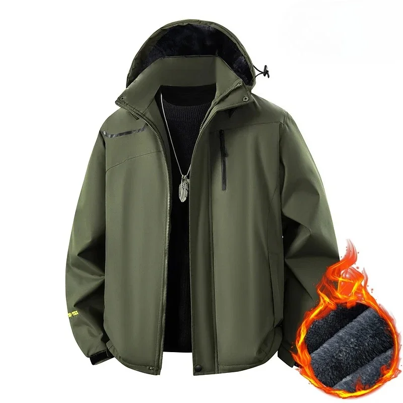 Outdoor Waterproof Sports Trench Coat Men Autumn Winter Fleece-Lined Thickened Windproof Thermal Hooded Men's Windbreaker Jacket
Outdoor Waterproof Sports Trench Coat Men Autumn Winter Fleece-Lined Thickened Windproof Thermal Hooded Men's Windbreaker Jacket
