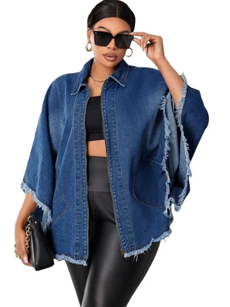 Пальто женское оптом, европейско-американская женская джинсовая осенне-зимняя модная свободная куртка с лацканами и рукавами «летучая мышь»
Пальто женское оптом, европейско-американская женская джинсовая осенне-зимняя модная свободная куртка с лацканами и рукавами «летучая мышь»